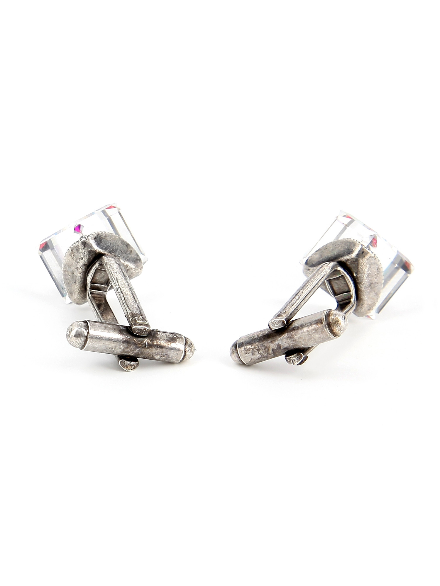Boutons De Manchette Homme - Acier Inoxydable Brillant, Forme Rectangle, Chic Pour Mariage Ou Bureau