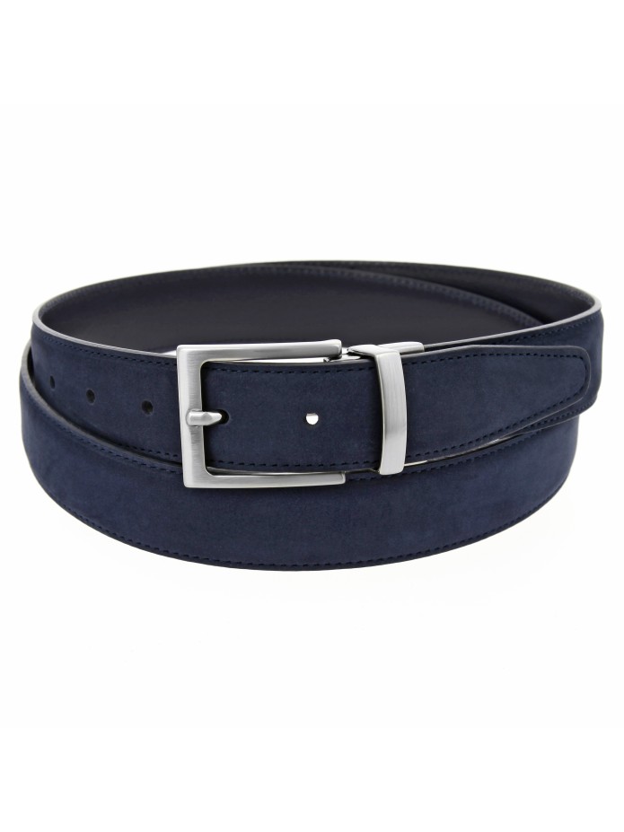 Ceinture clint bleu marine reversible