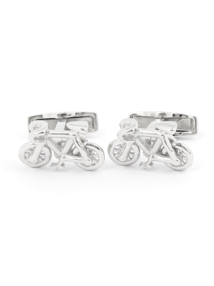 Boutons de manchette velos argent massif - Tourmalet Boutons de manchette velos argent massif - Tourmalet