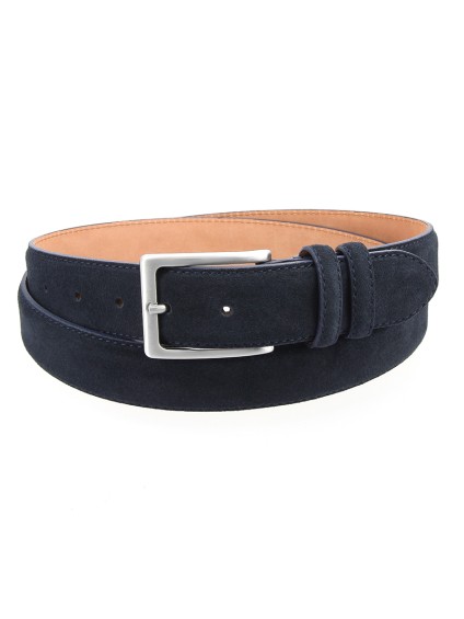 Ceinture bleu marine en cuir suédé - Lino
