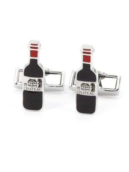 Boutons de manchette bouteille de vin - Château