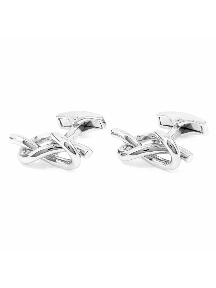 Boutons de manchette argent massif noeud d'amour Boutons de manchette argent massif noeud d'amour