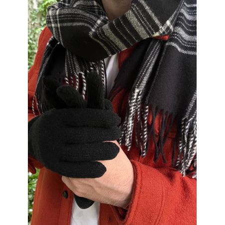 Gant Laine Cachemire Noir