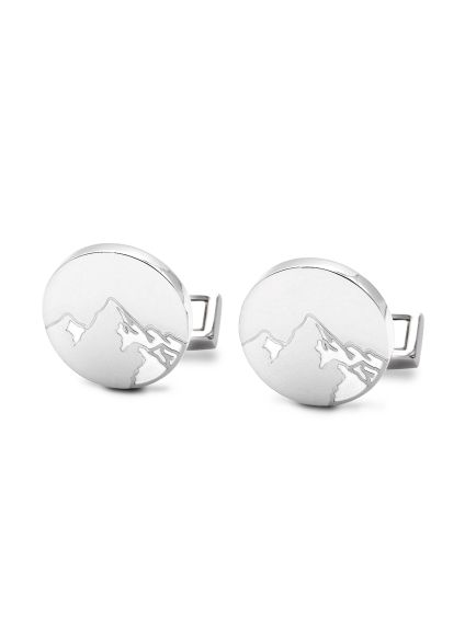Boutons de manchette Everest en argent