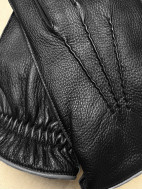 Gants Homme En Cuir Synthétique LUFFLOK - Tactiles, Doublure Chaude - Conduite Hiver Noir