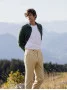 Pantalon à pinces beige Lagos