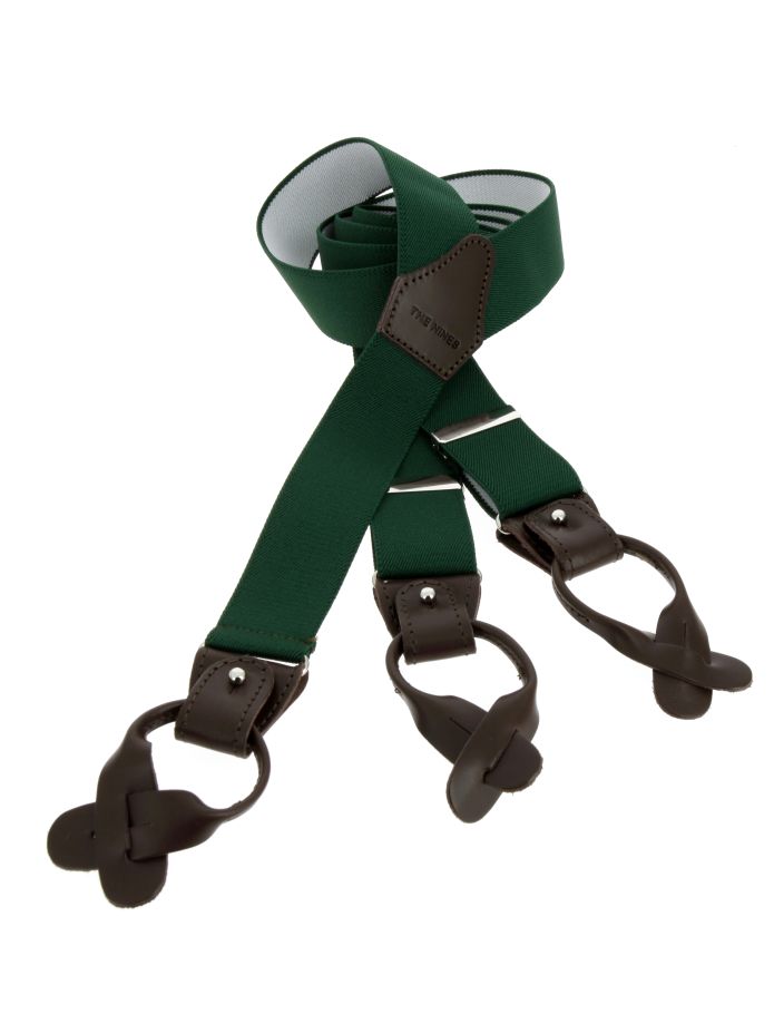 Bretelles homme vertes à boutons