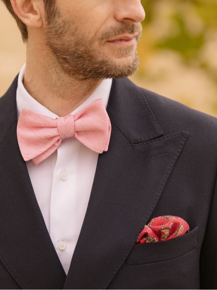 Nœud papillon rose prénoué Verone