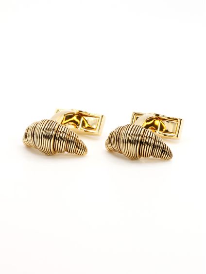 Boutons de manchette croissant doré