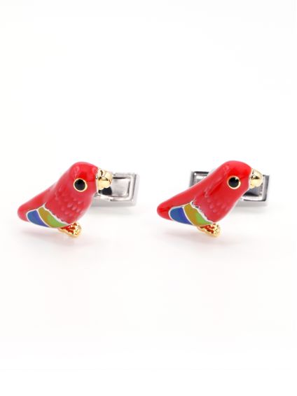 Boutons de manchette perroquet Brasilia