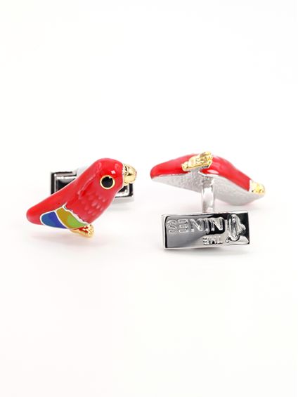 Boutons de manchette perroquet Brasilia