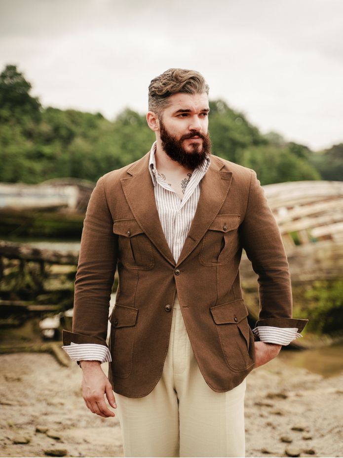 Veste saharienne marron - Litha