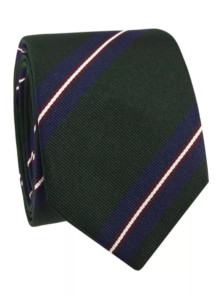 Cravate club verte à rayures bleues - The Nines