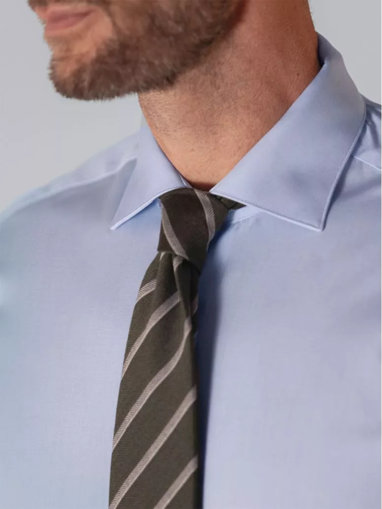 Cravate en laine verte à rayures grises