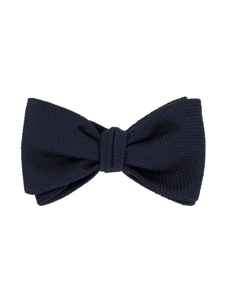 Noeud papillon grenadine de soie bleu nuit pré-noué Grenadines IV