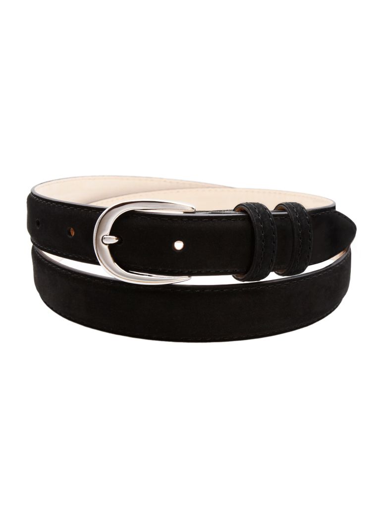 Ceinture fine noire en nubuck - Gab