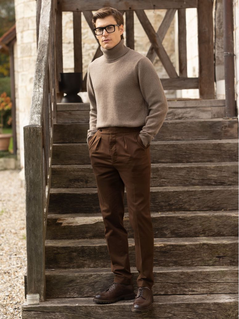 Pantalon à pinces marron - Bilbao