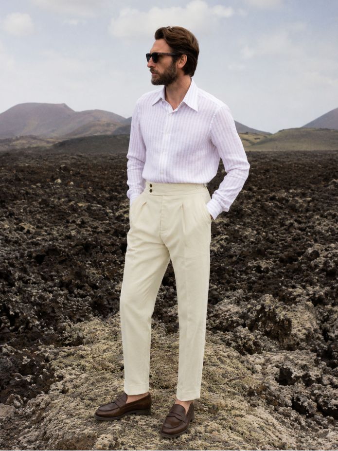 Pantalon à pinces beige - Braga