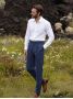 Pantalon à pinces bleu marine - Braga