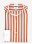 Chemise col inversé à rayures orange