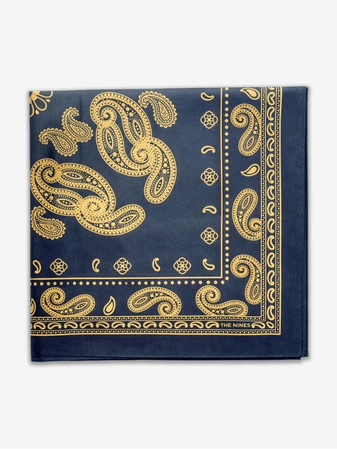 Bandana bleu marine à motifs paisley Nevada
