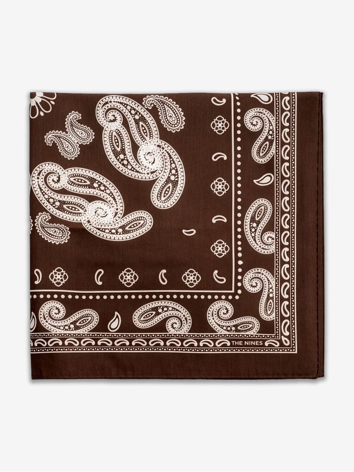 Bandana marron à motifs paisley Nevada