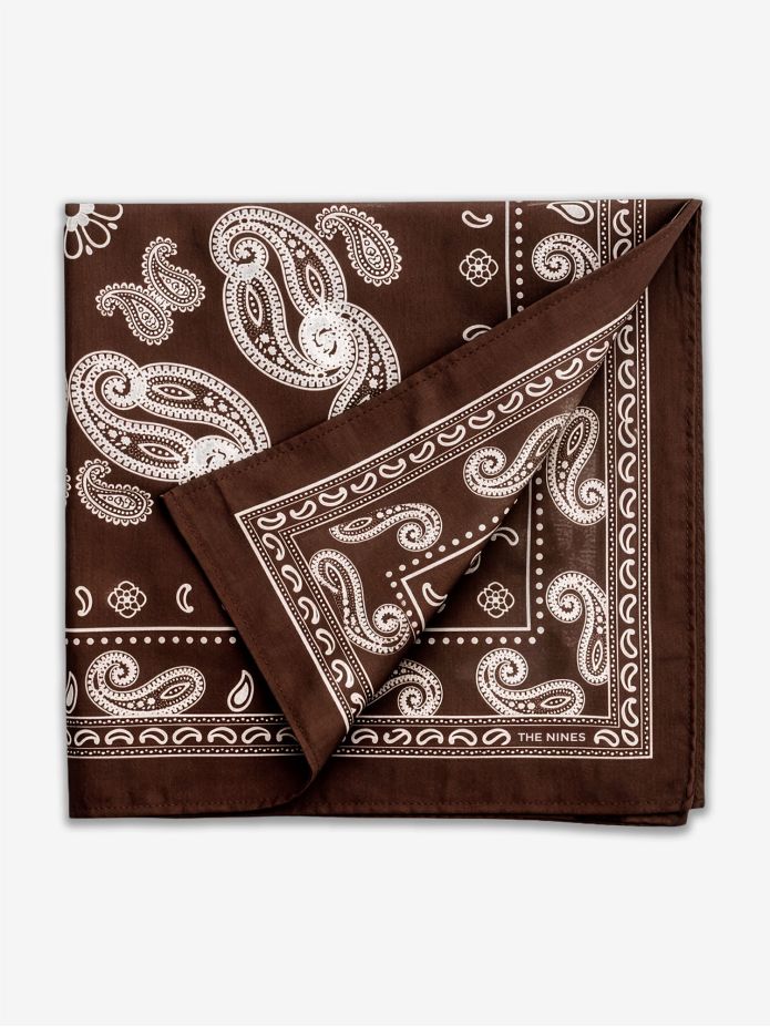Bandana marron à motifs paisley Nevada