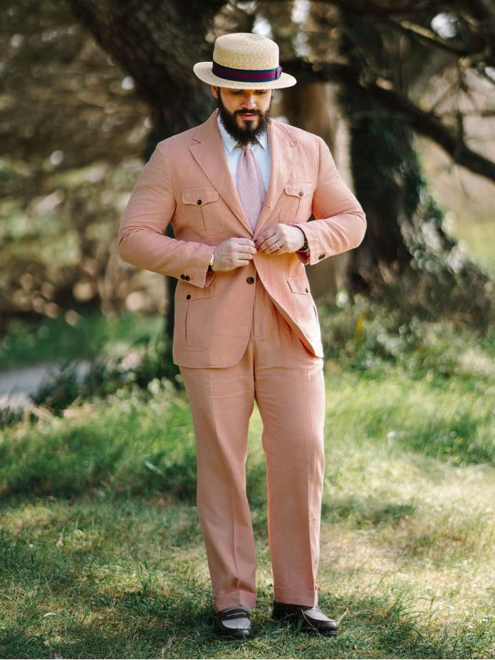 Pantalon taille haute rose - Litha