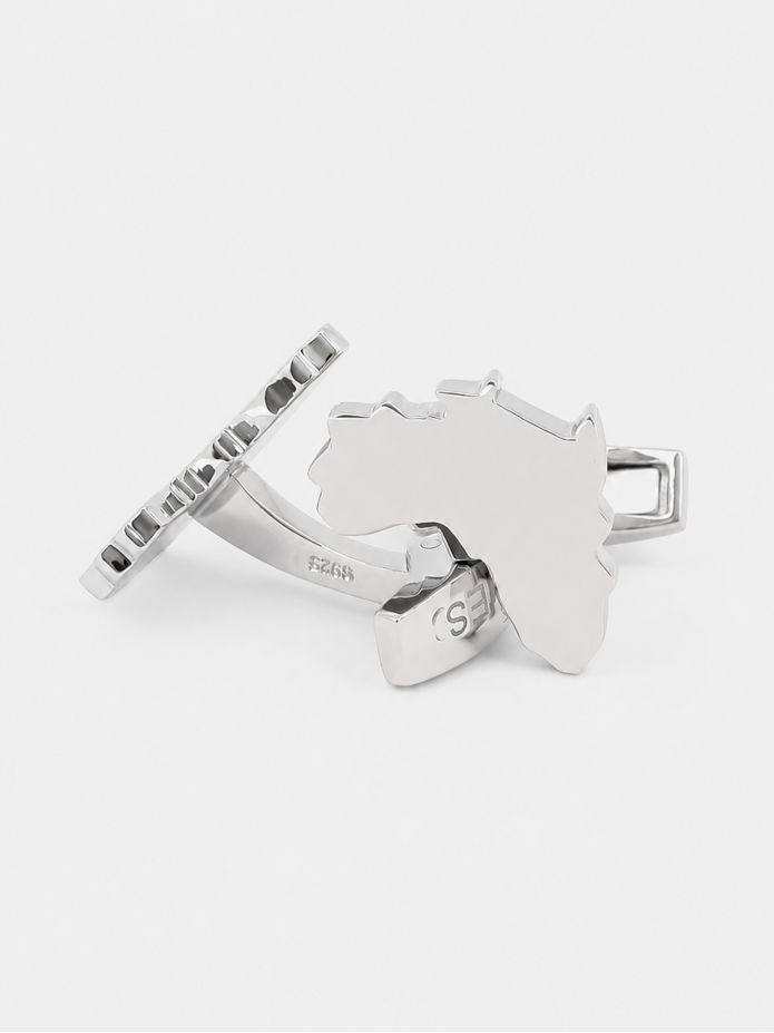 Boutons de manchette argent massif Africa