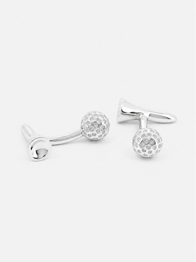 Boutons de manchette golf argent massif Pezula