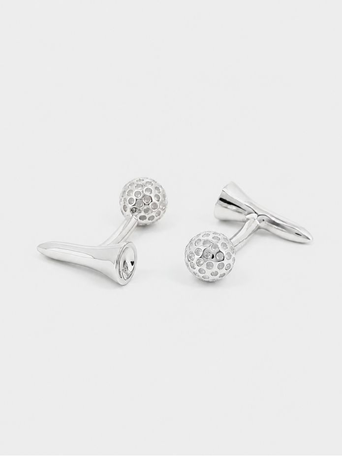 Boutons de manchette golf argent massif Pezula