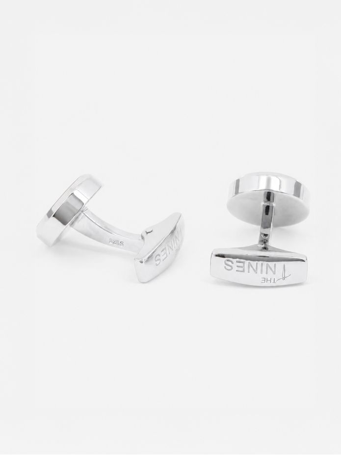 Boutons de manchette argent massif rouge bordeaux Saint-Honoré