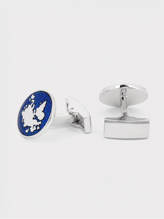 Boutons de manchette mappemonde globe trotter