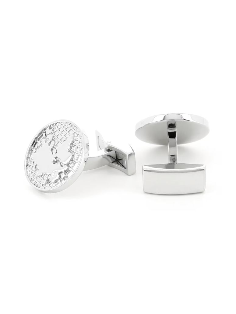 Boutons de manchette mappemonde globe trotter II