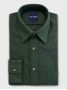 Chemise col français en flanelle vert forêt