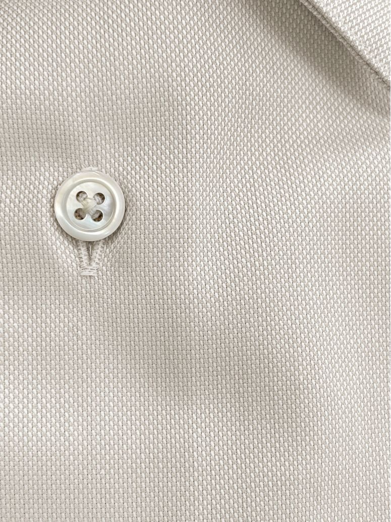 Chemise col français infroissable en Royal Oxford beige