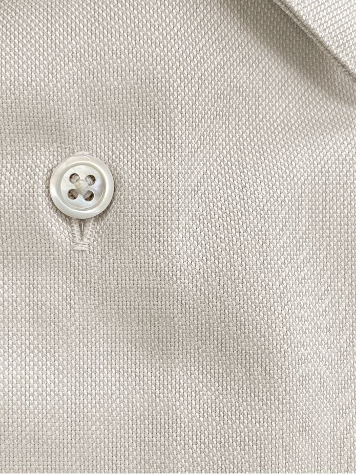 Chemise col français infroissable en Royal Oxford beige