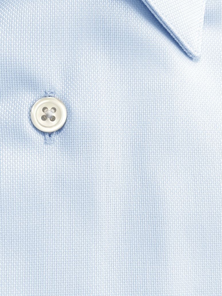 Chemise col français infroissable en Royal Oxford bleu ciel