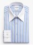 Chemise col français infroissable à rayures bleu ciel