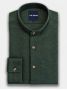 chemise col officier en flanelle vert forêt