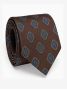 Cravate en soie marron à motifs rétro