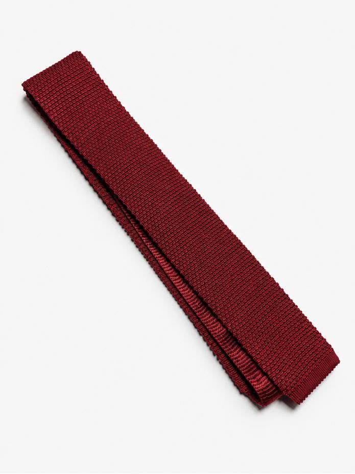 Cravate en tricot grenat - Monza