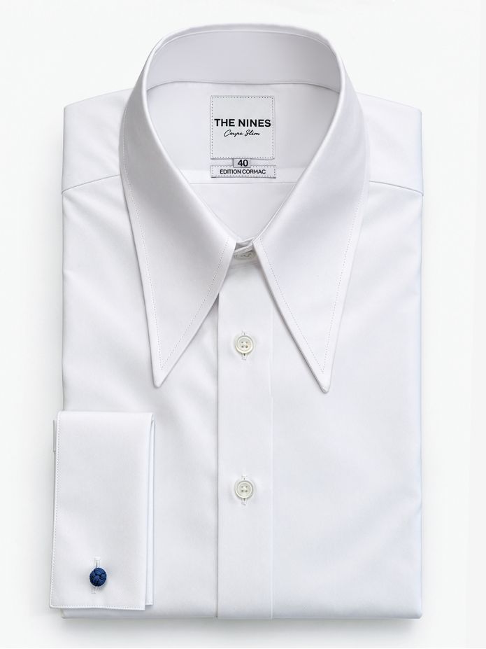 Chemise blanche col spearpoint