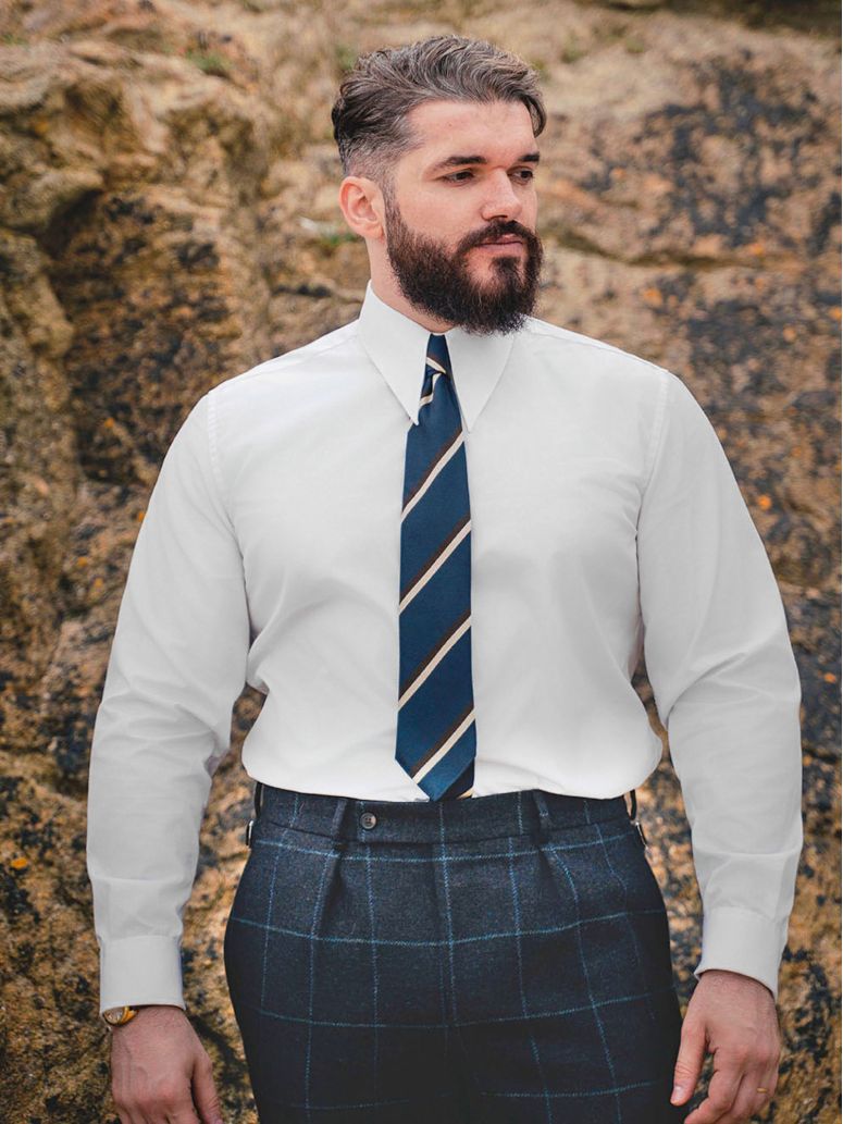 Chemise blanche col spearpoint
