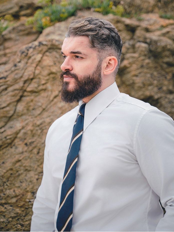 Chemise blanche col spearpoint