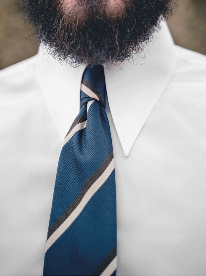 Chemise blanche col spearpoint