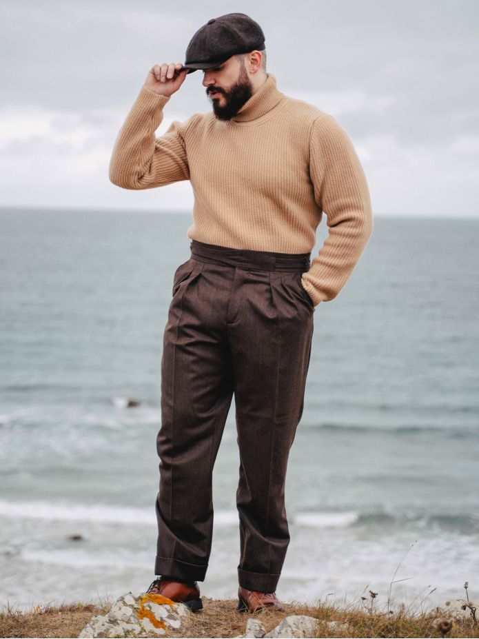 Pantalon de costume gurkha marron Dharan