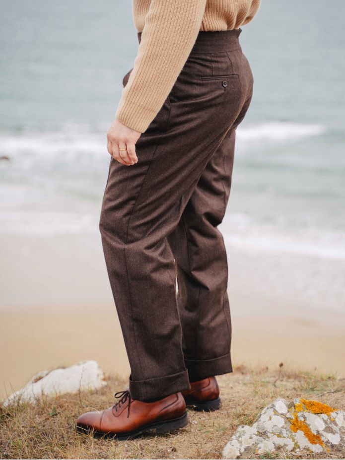 Pantalon de costume gurkha marron Dharan