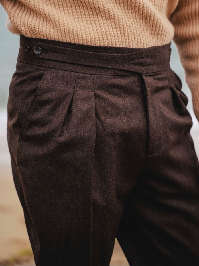 Pantalon de costume gurkha marron Dharan