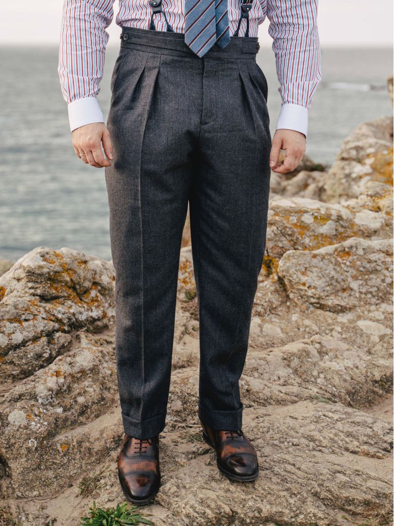 Pantalon de costume gurkha gris Dharan